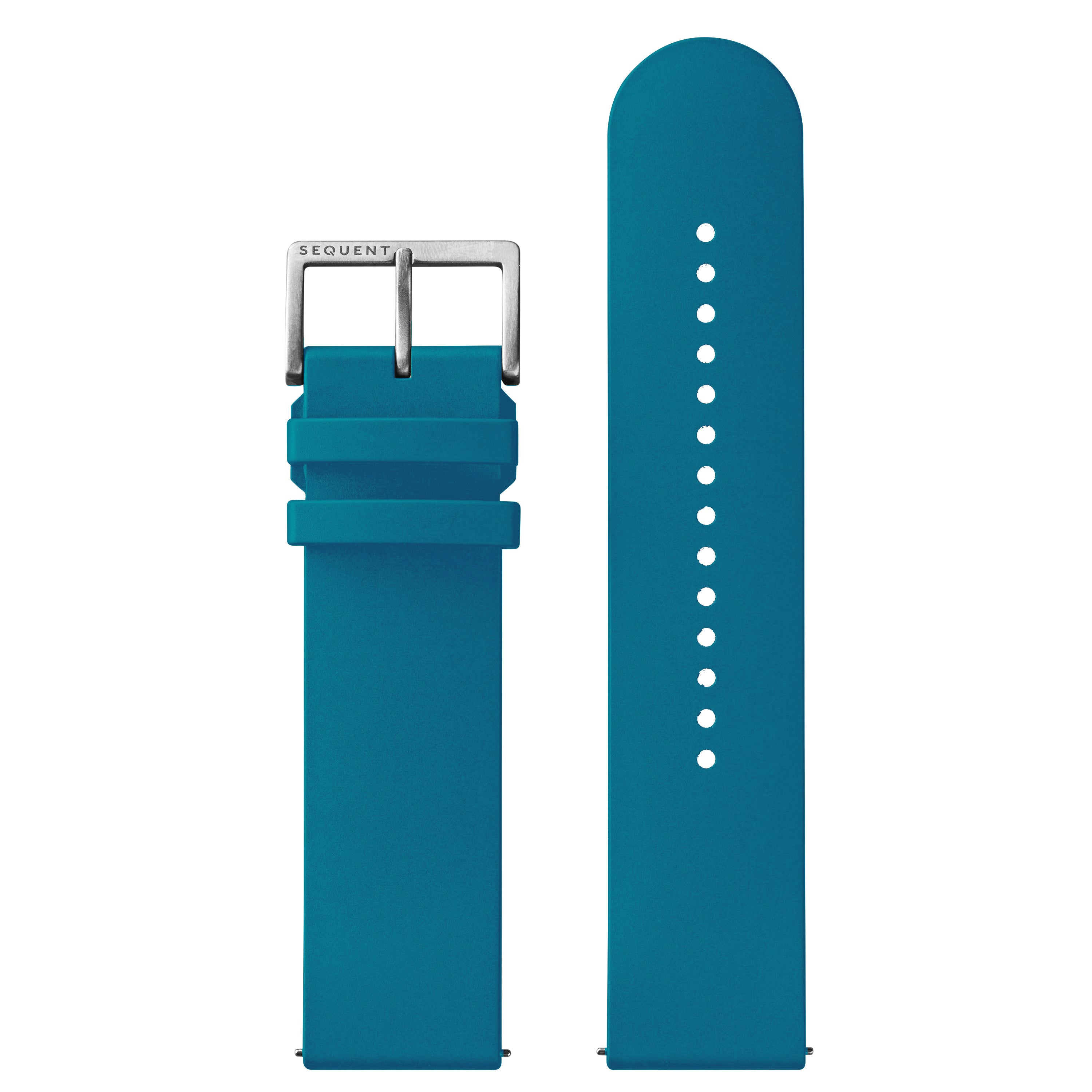 22mm - Azure Rubber strap - Titanium buckle