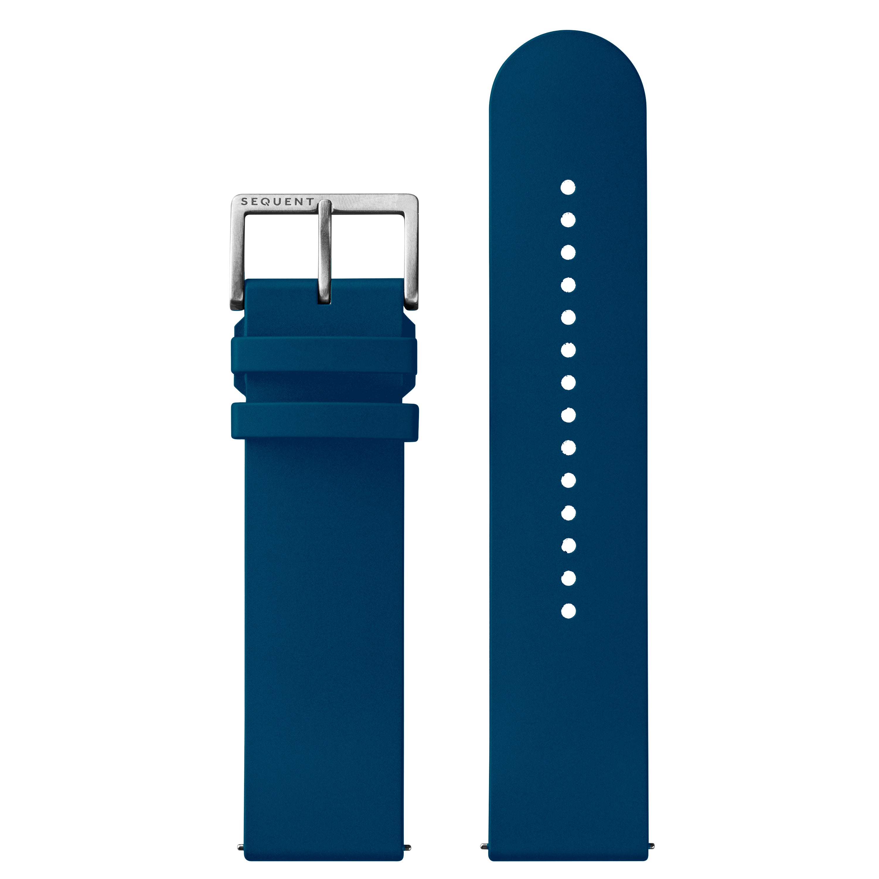 22mm - Blue Rubber strap - Titanium buckle